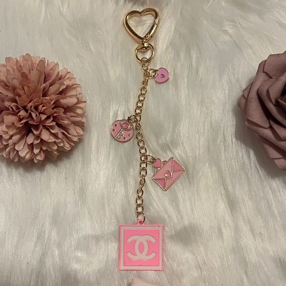 C C Style Pink Bag Charm - Picture 2 of 4